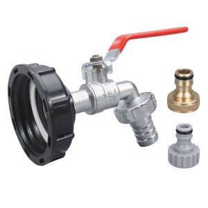 Buy cheap 3/4'' Nickel Plating Bibcock With Red Handle Faucet Adapter For Hose Garden Water Tap from wholesalers