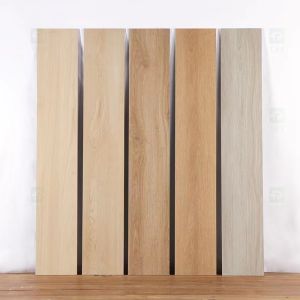 Finish Effect Design Wood Grain Ceramic Tiles , Porcelain Plank Tile Flooring