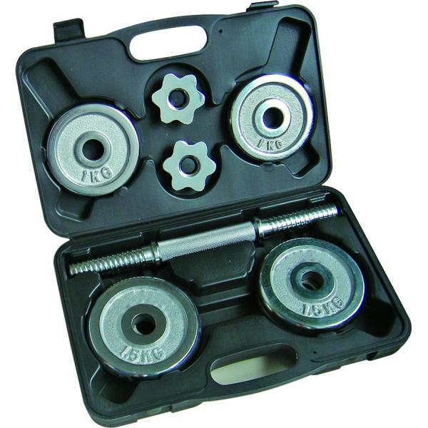 Quality 10kg Weight Lifting Dumbbell Chromed Adjustable Dumbbell Box Carry for sale