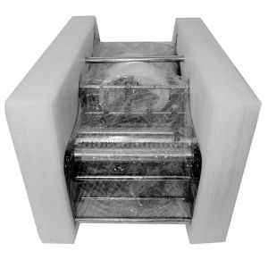 TB-26S Easily adjustable for different sized cylindrical containers labeler