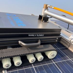 Buy cheap Water-Fed Solar Panel Cleaning Machine Robot with 30-Day Return Policy 1190*970*350mm from wholesalers