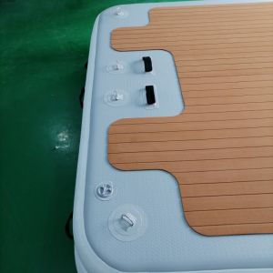 Custom Made 2x2m Inflatable Floating Dock With Foot Hand Or Electric Pump