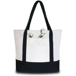 Buy cheap White Eco Canvas Bags With Clear LGO Beautiful Pictures Simple Style from wholesalers