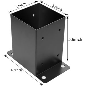 Buy cheap Custom Heavy Duty Black Powder Coated Post Brackets for Pavilion Deck Railing Support from wholesalers