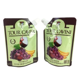 Buy cheap Reusable Spouted Liquid Stand Up Pouches , Customized Juice Spout Pouch from wholesalers
