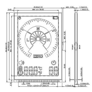 Buy cheap OEM ODM Black Background VA LCD Display Hygrometer Thermometer Display from wholesalers