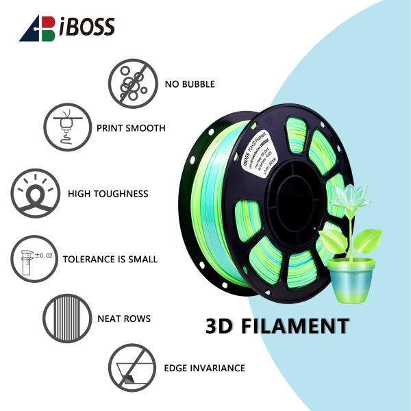 Strong Toughness High Strength Gradient PLA+ Filament Blue Green for 3D Printing Filament