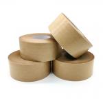 Buy cheap Fiberglass Reinforced Flatback Kraft Paper Tape Self Adhesive Paper Parcel Tape from wholesalers
