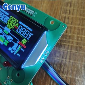 Buy cheap Customized VA Black LCD Screen Color Icons 11 Segment Display Modules with White Backlight 59.9 W x32.5 H mm Viewing Area from wholesalers