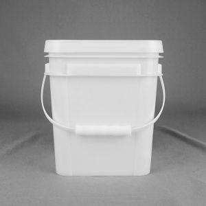 Buy cheap White Rectangular 5 Liter Plastic Bucket Heat Transferprinting from wholesalers