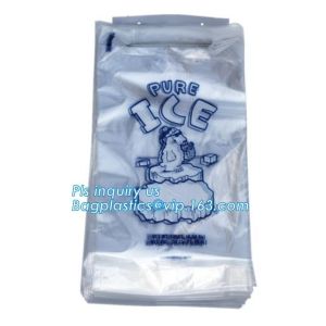 Buy cheap COMPOSTABLE customized ice bag with drawstring, Food Industrial Use Plastic Wicket Ice Bag, ice bag on roll, Ice Bags wi from wholesalers