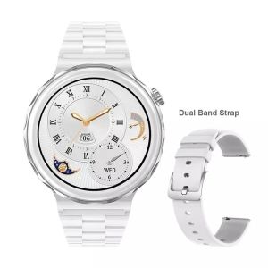 Wireless Charging Luxury Ladies Smart Watches HK43 BT Call With 1.32inch Screen