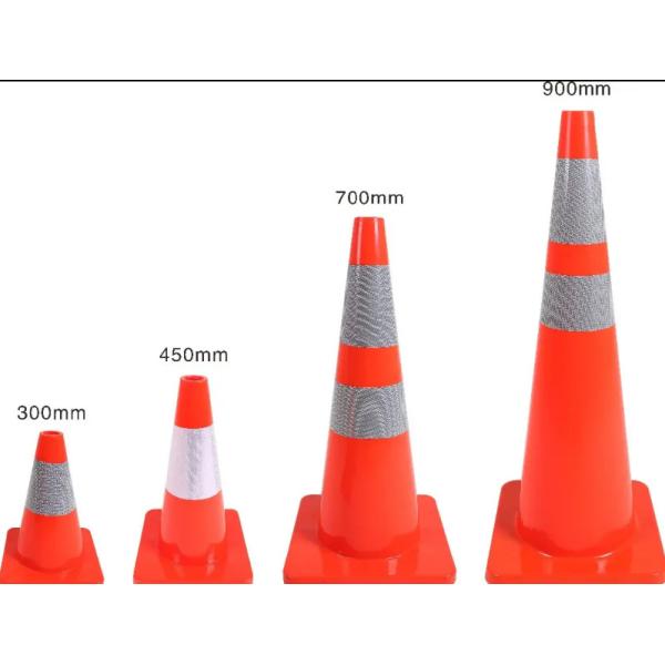 Quality 700mm PVC Red Road Safety High luminance Reflective Traffic Cone for sale