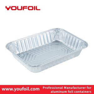Buy cheap Recyclable Smooth Wall Rectangular Aluminum Foil Container Metal Packaging from wholesalers