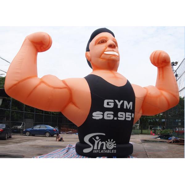 Buy cheap Advertising removable GYM inflatable muscle man for fitness promotion activities from wholesalers