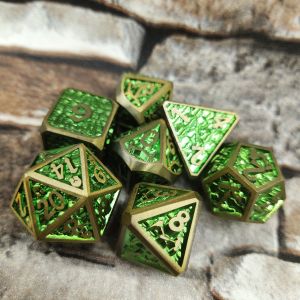 Buy cheap Polyhedron Dice Card Affirm card Hand Carved Metal Practical Plating Sharp 7 Piece from wholesalers