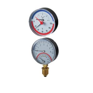 Buy cheap 63mm Gas Manometer Thermometer 1/8 Accuracy Class2.5 Two Using from wholesalers