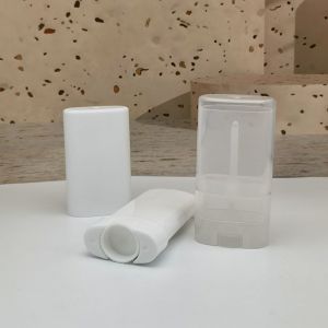 Oval Twist Up Cardboard Plastic Deodorant Bottle Containers Stick 15ml 15g For