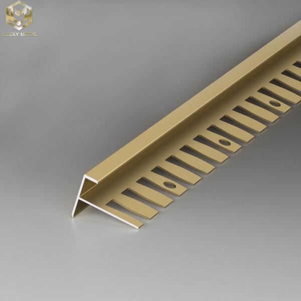 Quality ODM 10mm Square Edge Tile Trim Panel Extrusions Stair Nosing for sale