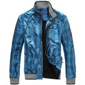 Buy cheap OEM high quality fashion hip hop utility polyester high rib collar shiny satin jackets wholesale from wholesalers