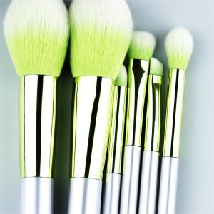 Buy cheap Green Eco Friendly Makeup Brush Set Soft Bristle Plastic Professional Eye Makeup Brush Set from wholesalers