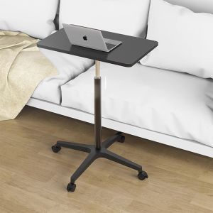 Contemporary Black Wooden Grain Desk for Custom Pneumatic and Coffee Standing