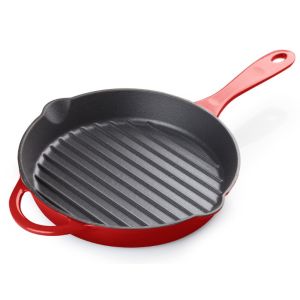 Buy cheap OEM Round Enameled Coated Cast Iron Skillet Withstand High Temperatures from wholesalers