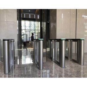 Stainless Steel Triangle Entrance Swing Pedestrian Barrier Gate Machine For
