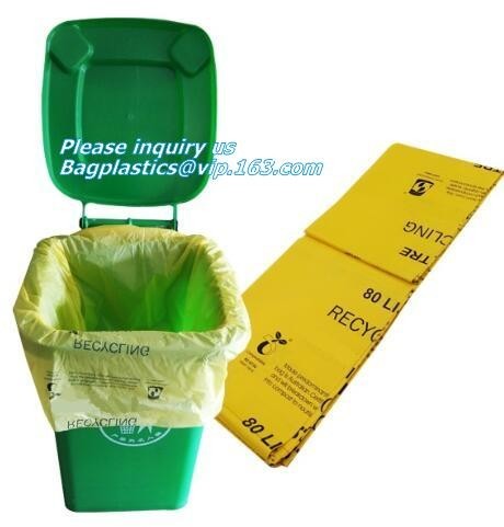 Buy cheap Biodegradable Compostable Garbage Bin Liners, Kitchen Bin Liner Compostable Flat Trash Bag On Roll, Bin Liner In Rol from wholesalers