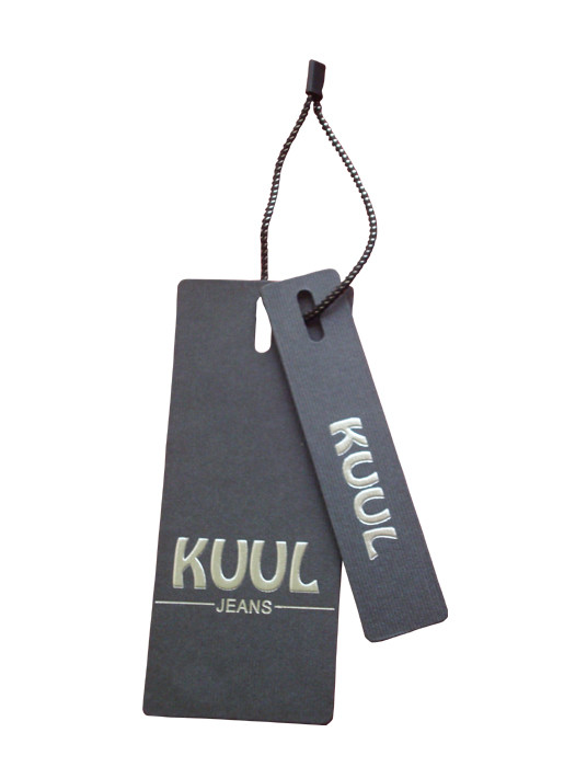 Quality Custom Jeans Black Paper Cardboard Tags With String Recycled Paper Price Tag for sale Buy cheap Custom Jeans Black Paper Cardboard Tags With String Recycled Paper Price Tag product