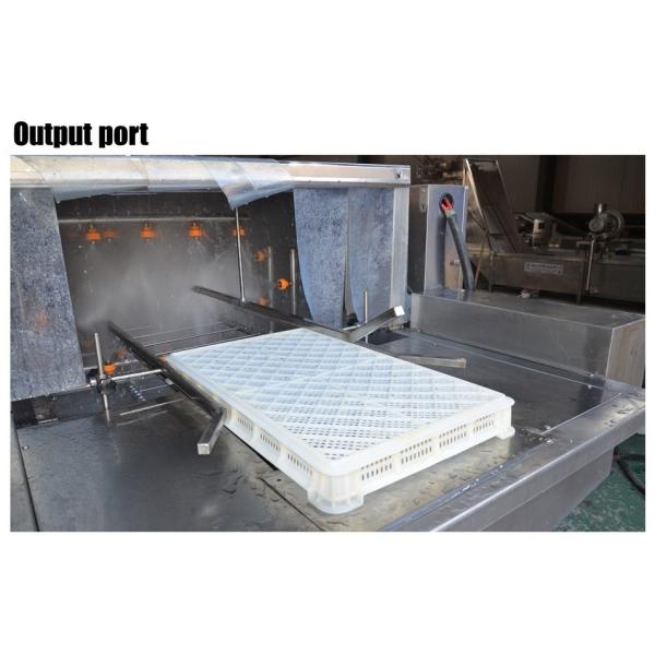 Turnover Basket Washing Machine , Fruit And Vegetable Plastic Crate Washing