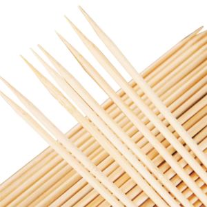 Easy Cleaning Disposable Bamboo Skewers Natural Colour With Customizable