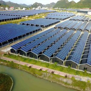 Intelligent Adjustable Height Greenhouse Lightweight Solar System Frame