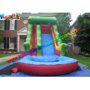 Buy cheap Big Rainbow Wave Backyard Inflatable Water Slides With Splash Pool from wholesalers