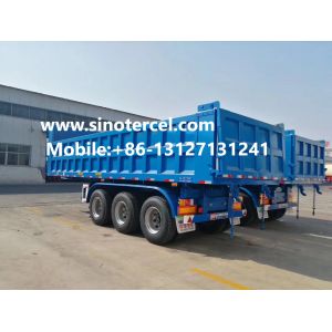 3 Axles 30-50CBM Front Lifting Semi Tipper Trailer For Sale