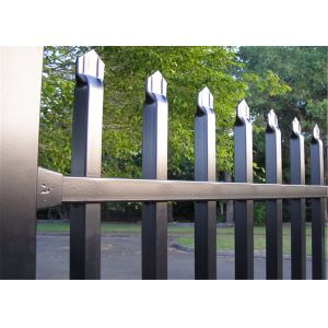 Buy cheap High-security prefab fence panels steel galvanized/powder coated steel picket fencee from wholesalers