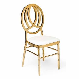 Buy cheap Apartment Golden Chiavari Chairs Gold Chiavari Chairs With White Cushion from wholesalers
