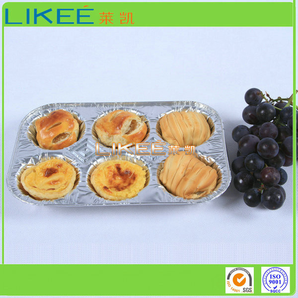 Wrinkle Wall 660ml Disposable Aluminium Foil Container Light Weight