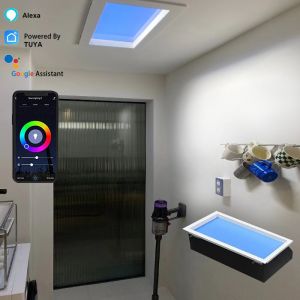 100W Dimmable LED Artificial Skylights with Remote Control and 30 Degree Light