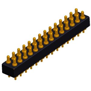 2.54mm H2.5 2x7Pin Pogo Pin Connector Brass Spring Loaded Electronic Straight