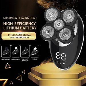 Buy cheap 5 In 1 Men Electric Shavers 5D Floating Rotary Razor Multifunctional Beard Trimmer from wholesalers