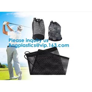 Durable Nylon Mesh Bag with Sliding Drawstring Cord Lock Closure,Large Black