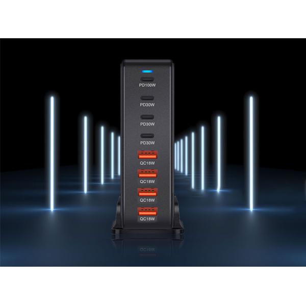 High Quality 240W Pd Gan Charger 8-Port QC3.0 Usb c Wall Adapter Quick Charger for Mobile Phone for Samsung for iPad MacBook