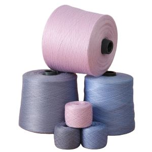 Buy cheap Recyclable Lightweight Spun Wool Yarn , Moistureproof Dyed Polyester Spun Yarn from wholesalers