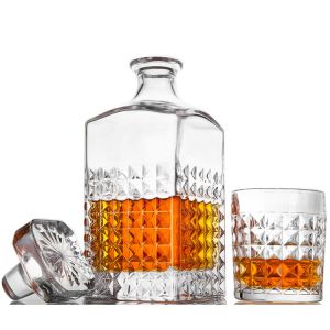 China TANGSON 850ml Decanter House Glassware Crystal Whiskey Decanter Set on sale