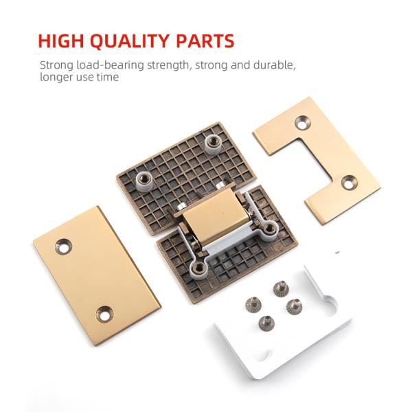 Modern Design 304 Stainless Steel Glass to Glass Hinge 180 Degree Bathroom Gate Clamp