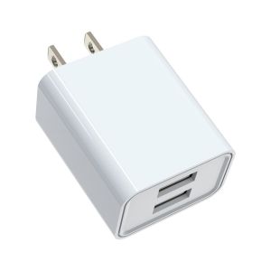 Compact 2.4A Dual Port Charger , Double USBA Charger ETL Certificate With ESD