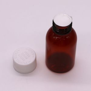 Buy cheap 30ml PET Amber Plastic Syrup Liquid Bottle with Tamper Proof Screw Cap Body Material PET from wholesalers