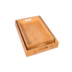 Buy cheap Antimicrobial Non-toxic rectangular  Customized Bamboo Serving Tray from wholesalers