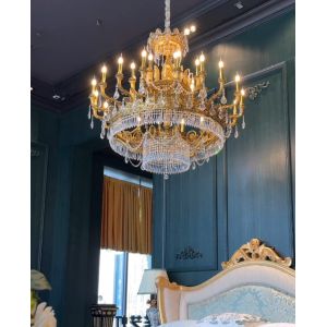 Buy cheap European Courts High End Luxury Crystal Candle Chandelier Dazzling Lighting from wholesalers